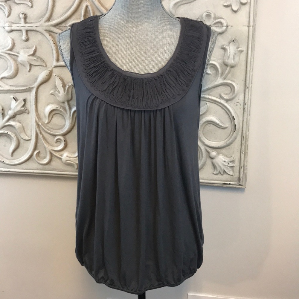 LOFT Gray Cami with Trim